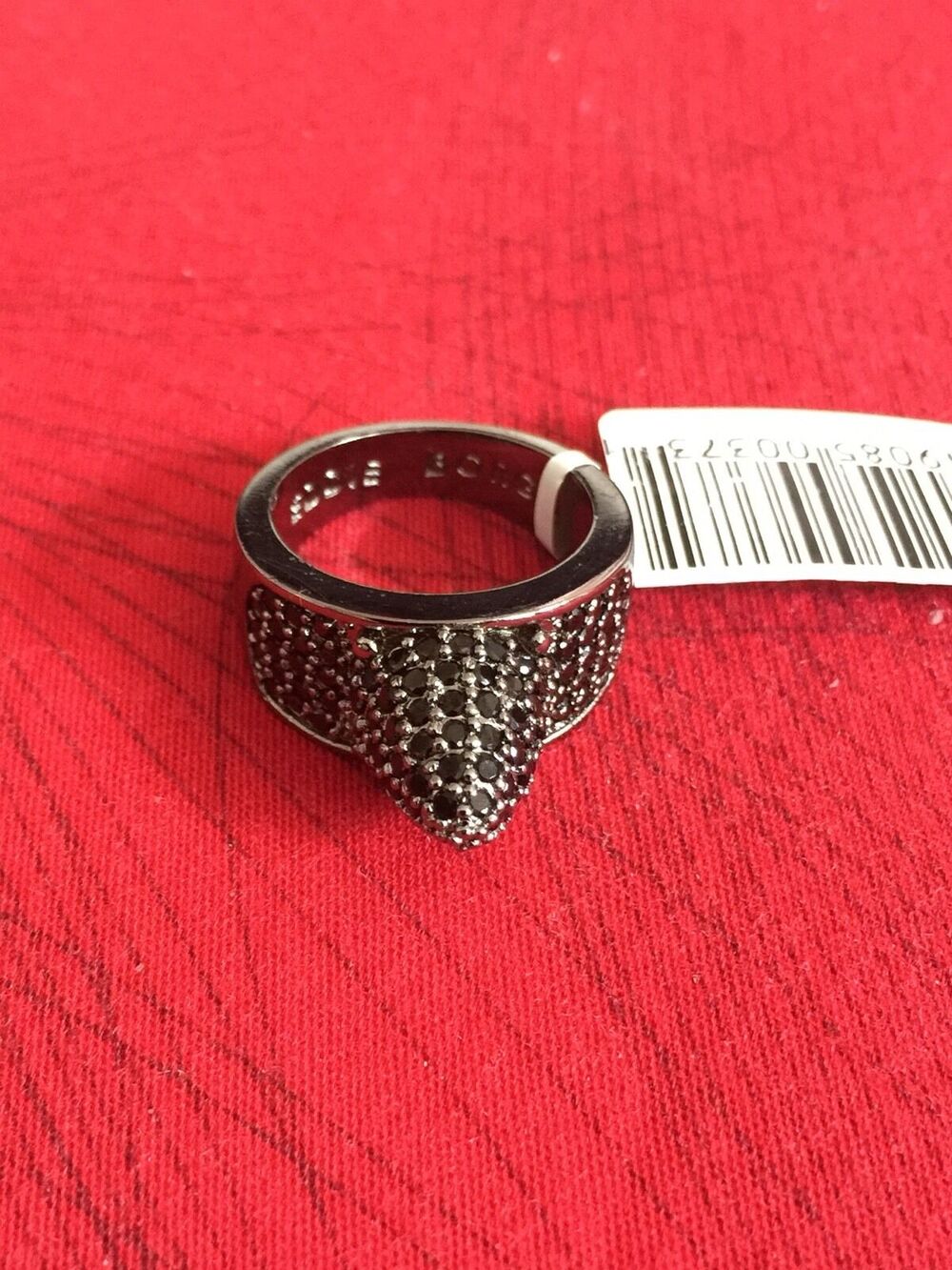 NWT EDDIE BORGO PAVÉ Gunmetal CONE RING Swarovski Crystals